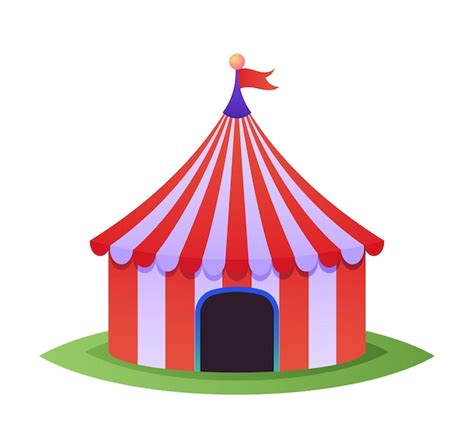 Premium Vector Circus Top Tent For Carnival With Red Stripes Vintage