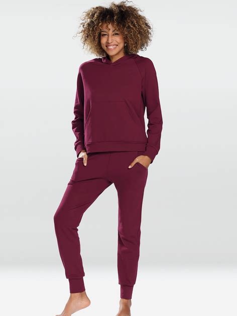 Спортивный костюм женский DKaren Seattle XL Бордовый (5903251456556 ...