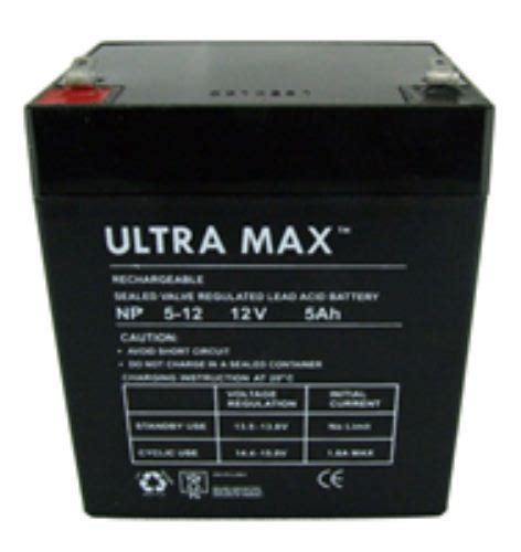 ULTRAMAX NP5 4 12 12V 5 4Ah comme 5Ah plomb acide scellé AGM