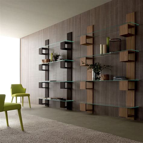 Libreria Di Design In Legno E Vetro Trasparente Infinity Arredas