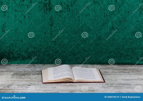 Ramadan Open Quran For Prayer On Wooden Table Stock Image Image Of