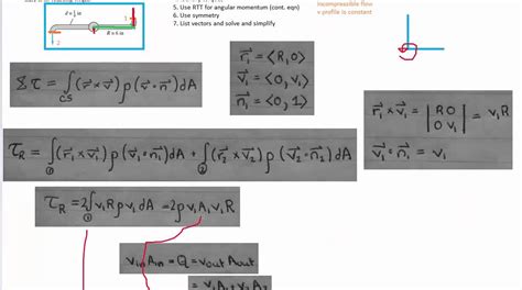 Reynolds Transport Theorem Angular Momentum Example 1 Youtube