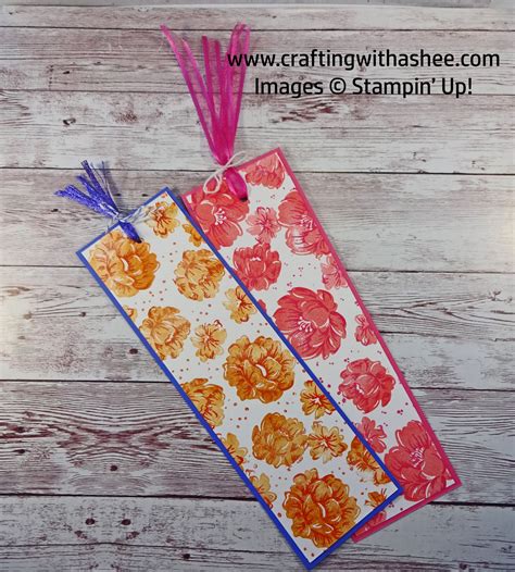 Make a Stamped Floral Bookmark – Crafting with Ashee