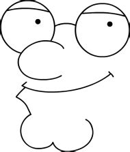 Peter Griffin Surprised Expression Black Silhouette Free HD PNG | PNG All