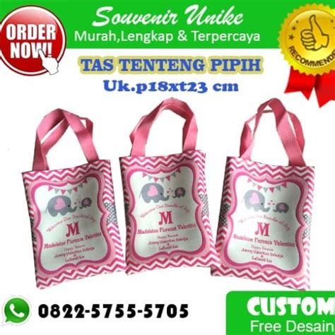 Jual Tote Bag Pipih Souvenir Ulang Tahun Anak Unik Ultah Goodie Bag