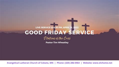 April 15 2022 Evangelical Lutheran Church Of Cokato Mn Good Friday