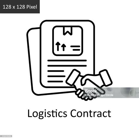 Logistics Contract Vector Outline Icon Design Illustration Logistics