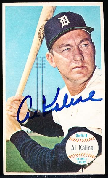 Lot Detail Autographed 1964 Topps Giants Bsbl 12 Al Kaline Tigers