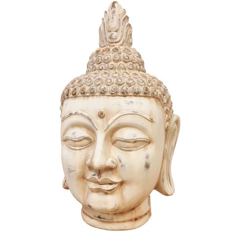 Figurine Tête de Bouddha en terre cuite haut 41 cm