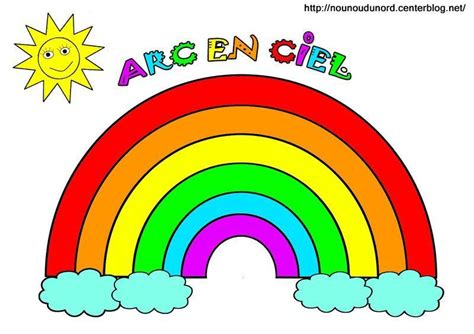 Coloriage Arc En Ciel Et A Gommettes