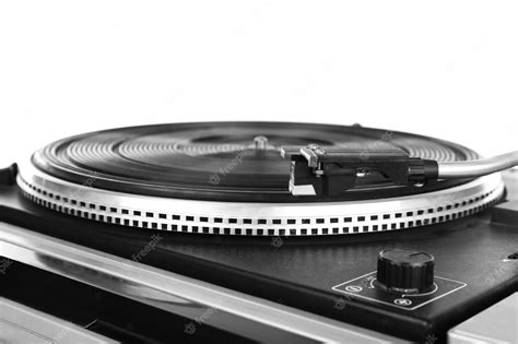 Premium Photo Vintage Turntable Vinyl Record Player Close Up