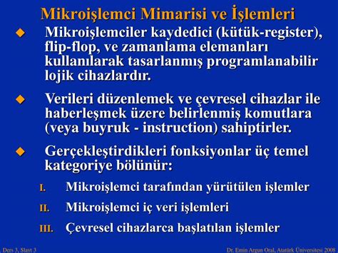 PPT DERS 3 MİKROİŞLEMCİ SİSTEM MİMARİSİ PowerPoint Presentation ID