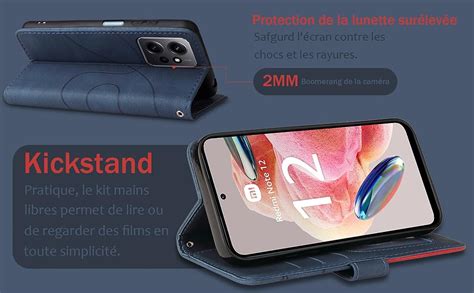 Jrester Coque Pour Xiaomi Redmi Note G Couleur Combinaison Bleu