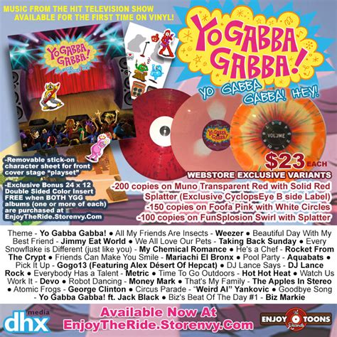 Yo Gabba Gabba Hey Ett009 Enjoy The Ride Records