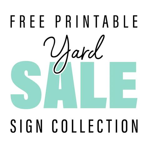 Free Printable Yard Sale Sign Collection The Cottage Market Yard