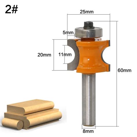 Pc Bullnose Router Bit Set C Carbide Tipped Mm Shank Woodworking