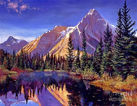 Alpine Lake Mist Painting By David Lloyd Glover