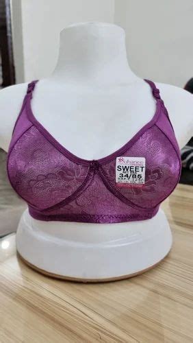 Embroidered Push Up V Suhanee Lingeries Purple Sweet Cotton Net Bra At Rs 124set In New Delhi