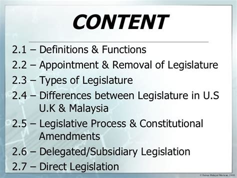 What is Legislature (PAD170)