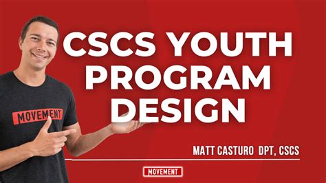 Cscs Youth Program Design