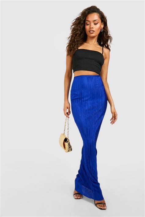 Plisse Maxi Skirt Boohoo Uk