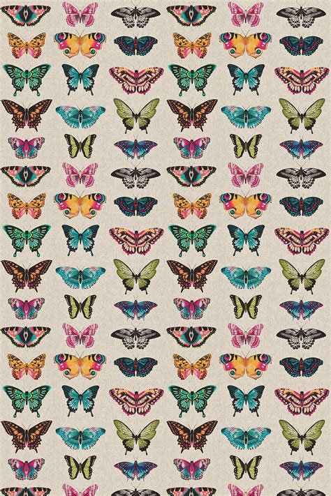 Papilio By Harlequin Flamingo Papaya Loganberry Fabric Wallpaper