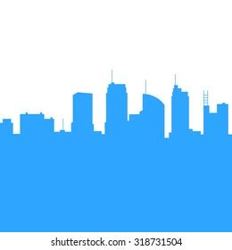 City Skylines Silhouette Background Stock Illustration 318731504 ...