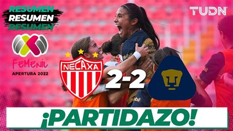 Resumen Y Goles Necaxa 2 2 Pumas Liga Mx Femenil AP2022 J5 TUDN