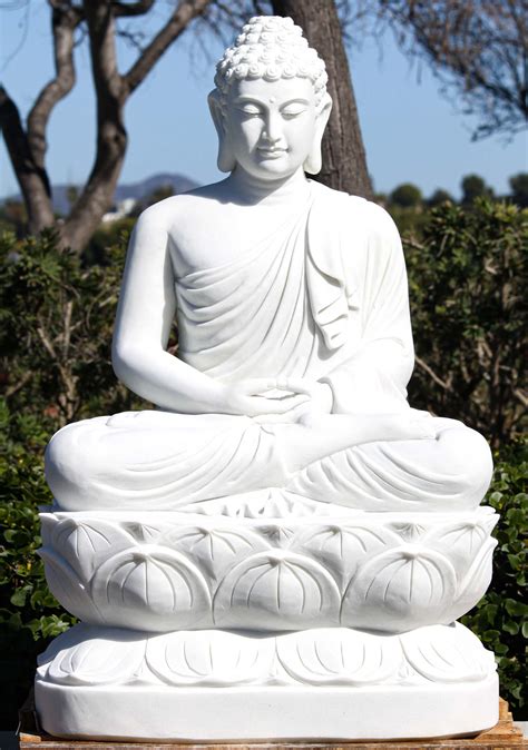 Buddha Statue Marble Garden Buddha Outdoor Statue