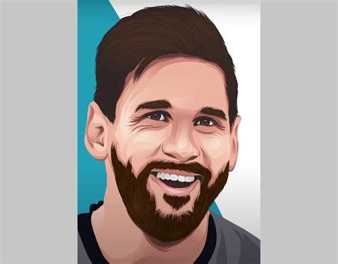 Lionel Messi Portrait Illustration Behance