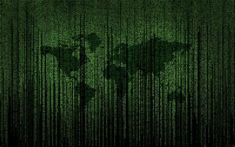 Green Matrix Code World Map MacBook Air Wallpaper Download ...