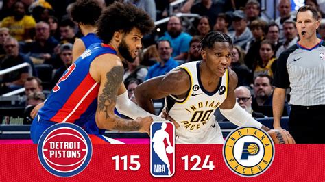 İndiana Pacers Detroit Pistons Maç Özeti NBA 2022 23 YouTube