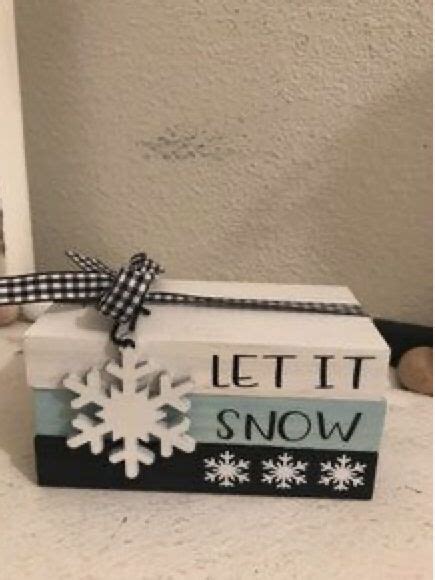 Diy Wood Block Snowman Reversible Cricut Winter Craft Artofit