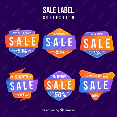 Free Vector Sale Label Collection