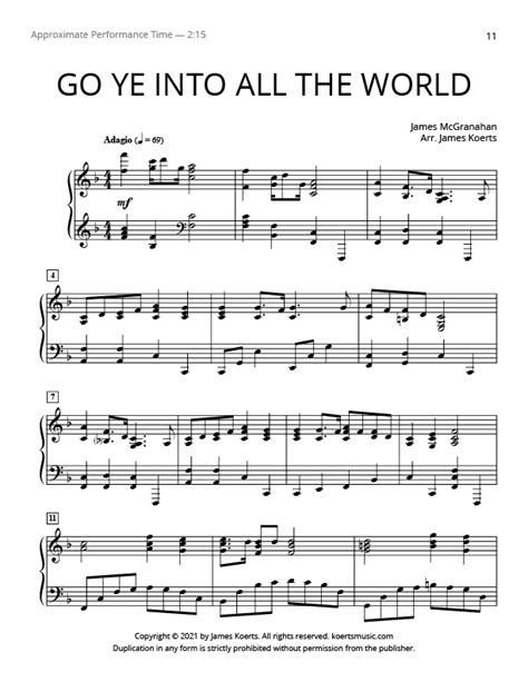 Go Ye Into All the World – Koerts Music