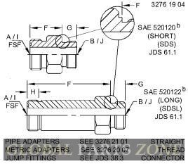 38H1161 Adapter Fitting ADAPTER O RING FSF JOHN DEERE OEM Part Ground