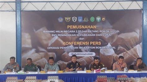 Bea Cukai Langsa Musnahkan Jutaan Batang Rokok Ilegal Prohaba Co