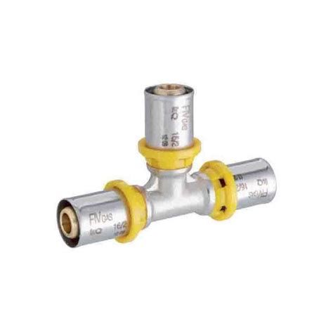 Raccordo A T Intermedio A Pressare Per Multistrato Gas 20x20x20 Mm