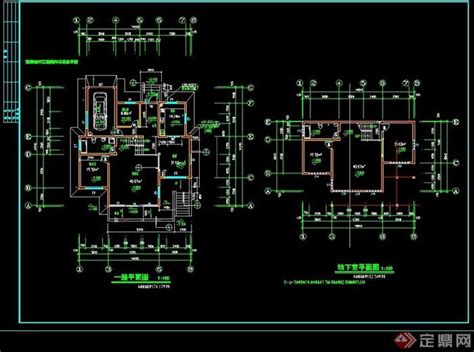 中式风格多层详细别墅建筑设计cad施工图