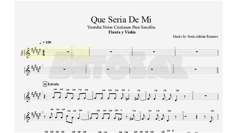 Que Seria De Mi Jes S Adri N Romero Flauta Y Viol N Partitura