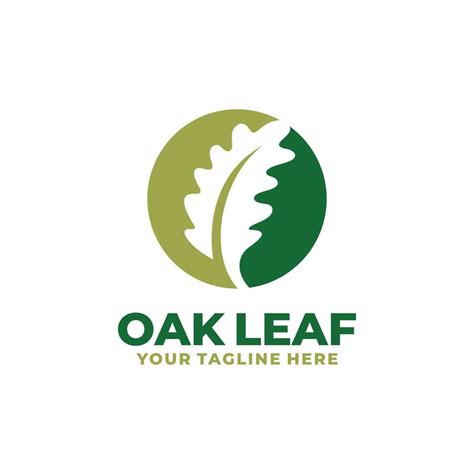 Oak leaf logo design vector 12617082 Vector Art at Vecteezy