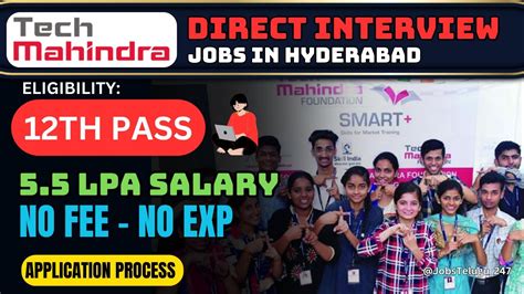 Tech Mahindra Direct Interview Latest Jobs For 12th Pass Diploma Any