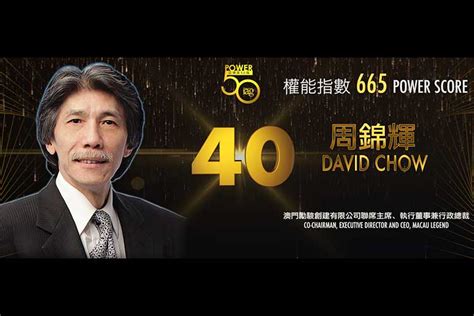 2019 Asian Gaming Power 50 Number 40 David Chow Iag