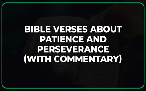 25 Bible Verses About Patience And Perseverance With Commentary