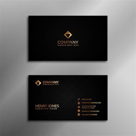 Visiting Card Black