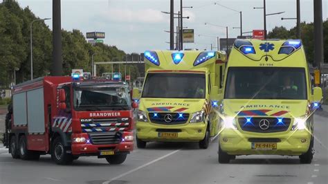 Wail E Horn 25 08 17 MICU Ambulances Politie En Brandweer Met