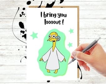 Mr Burns I Bring You Love Funny Simpsons Valentines Day Card Cute