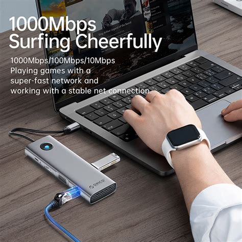 Orico Usb C 10 In 1 5gbps Multifunction Docking Pw11 10p Gy Bp Gray