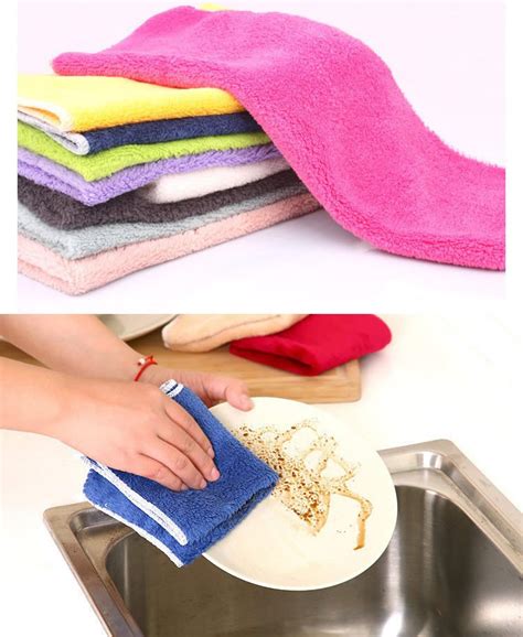 10 Pieces Set Dishcloth Dishrag Dish Towel Cleaning Wiping Washing Rags