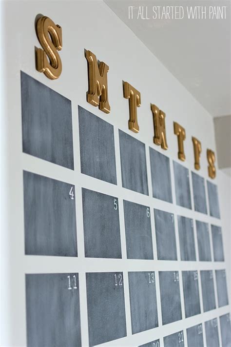 Chalkboard Wall Calendar DIY - It All Started With Paint